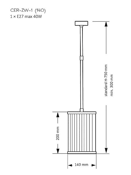Светильник потолочный Cero CER-ZW-1(N) 140