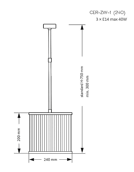 Светильник потолочный Cero CER-ZW-1(N) 240