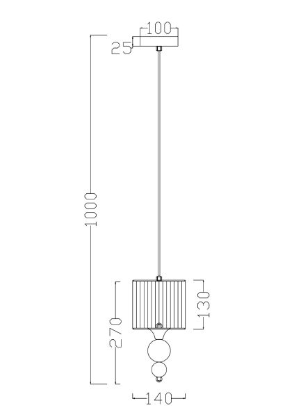 Светильник подвесной Lauren FR5093PL-01CH