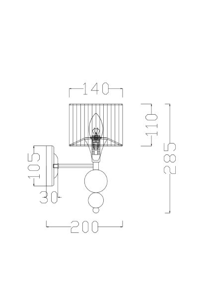Настенное бра Lauren FR5093WL-01CH