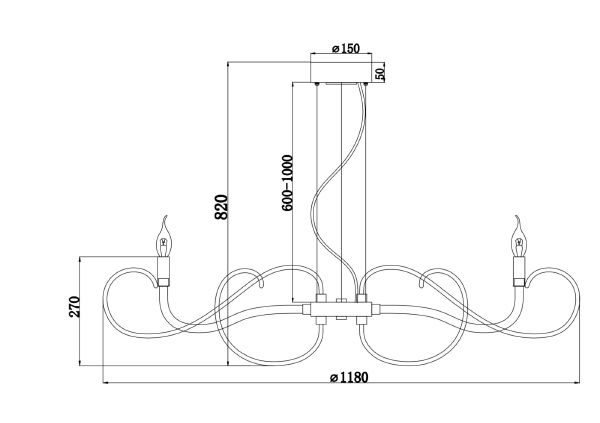 Подвесная люстра Atlanta MOD051PL-09TR