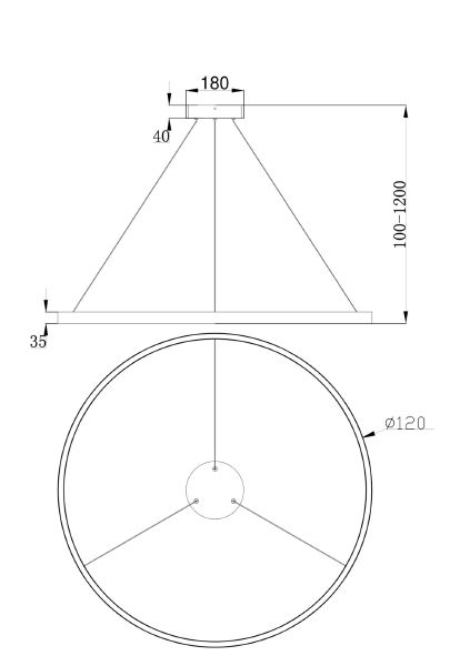 Подвесная люстра Rim MOD058PL-L65B4K