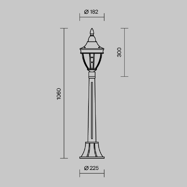 Уличный наземный светильник Rivoli O026FL-01B