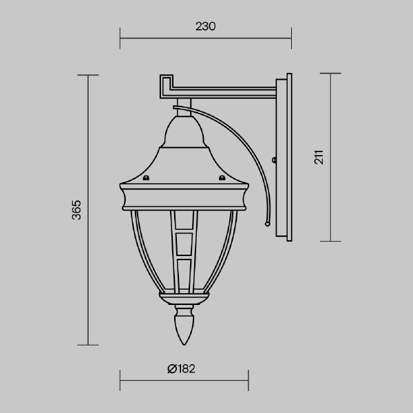 Уличный настенный светильник Rivoli O027WL-01B