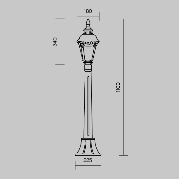 Уличный наземный светильник Goiri O028FL-01BZ
