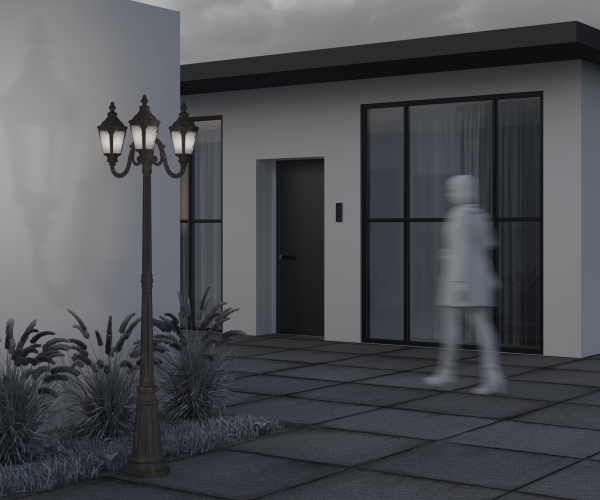 Столб фонарный уличный Goiri O028FL-03BZ