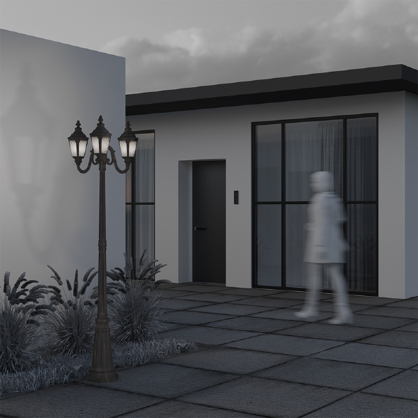 Столб фонарный уличный Goiri O028FL-03BZ