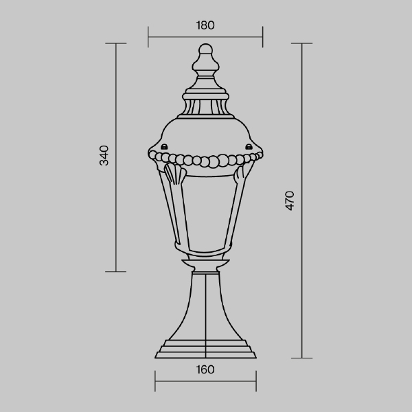 Уличный наземный светильник Goiri O029FL-01BZ