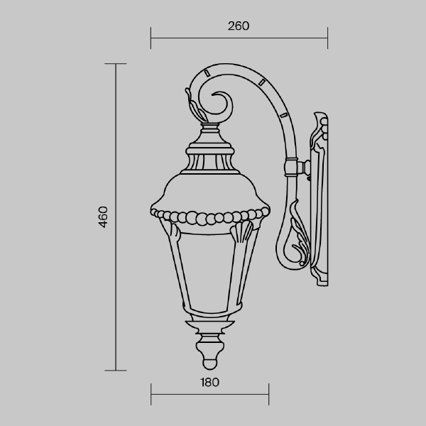 Уличный настенный светильник Goiri O029WL-01BZ