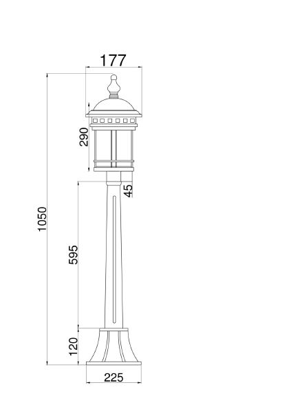Уличный наземный светильник Salamanca O031FL-01BR