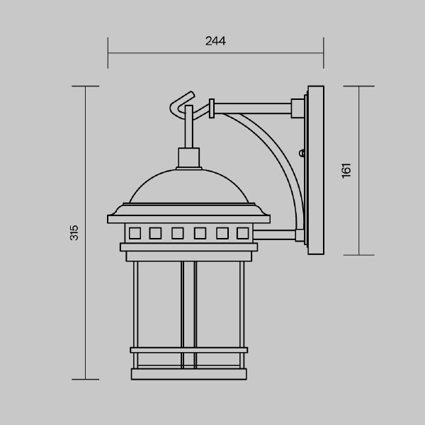 Уличный настенный светильник Salamanca O031WL-01BR