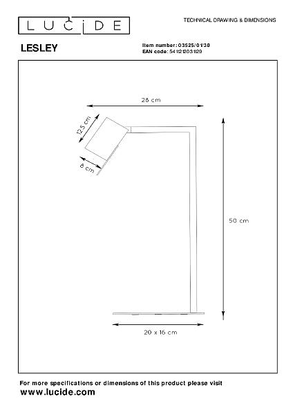 Настольная лампа Lesley 03525/01/30