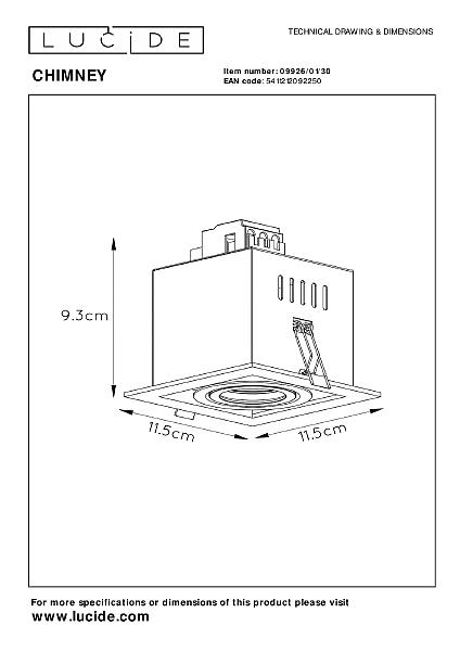 Встраиваемый светильник Chimney 09926/01/30