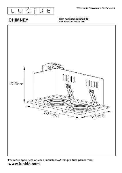 Встраиваемый светильник Chimney 09926/02/30