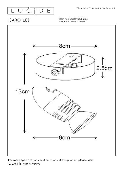 Светильник спот Caro-Led 13955/05/03