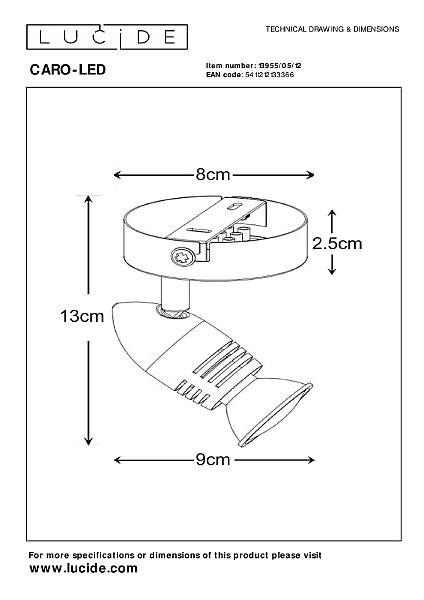 Светильник спот Caro-Led 13955/05/12