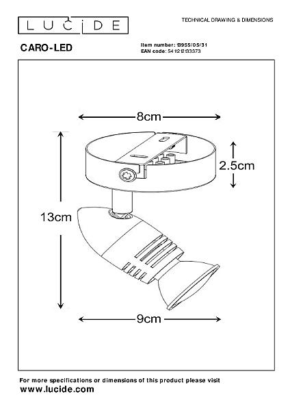 Светильник спот Caro-Led 13955/05/31