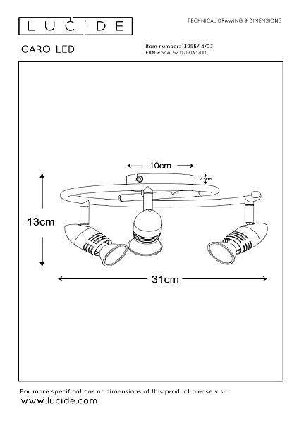 Светильник спот Caro-Led 13955/14/03