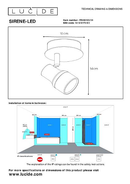 Светильник спот Sirene-Led 17948/05/31