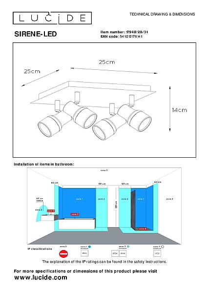Светильник спот Sirene-Led 17948/20/31