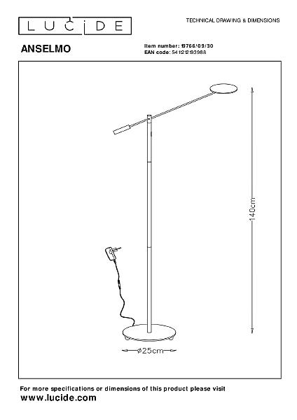 Торшер Anselmo 19766/09/30