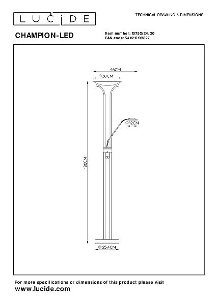 Торшер Champion-Led 19792/24/30
