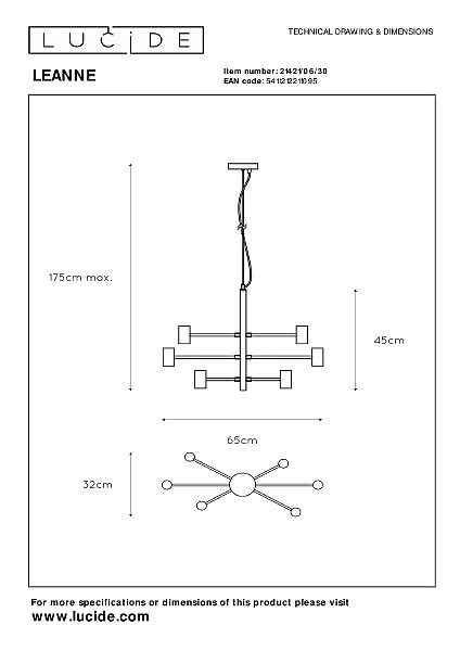 Подвесная люстра Leanne 21421/06/30