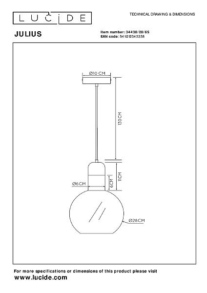 Светильник подвесной Julius 34438/28/65