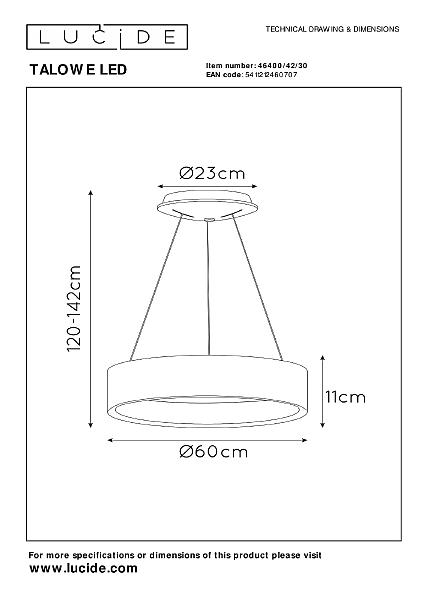 Подвесная люстра Talowe Led 46400/42/30