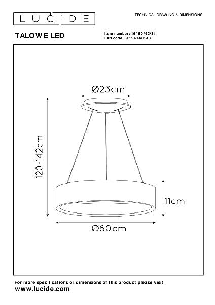 Подвесная люстра Talowe Led 46400/42/31