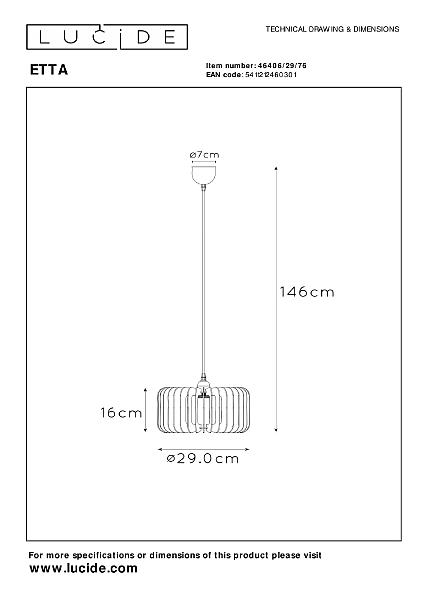 Светильник подвесной Etta 46406/29/76