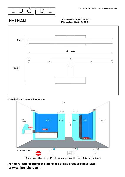 Подсветка зеркал и полок Bethan 48200/08/31