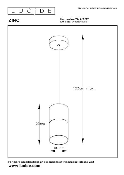 Светильник подвесной Zino 74410/01/97