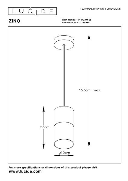Светильник подвесной Zino 74410/01/65