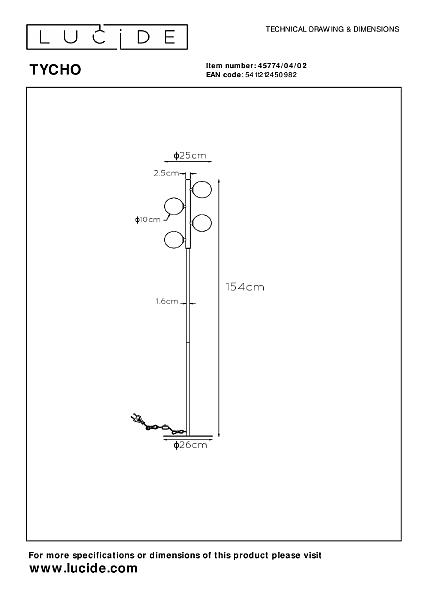 Торшер Tycho 45774/04/02