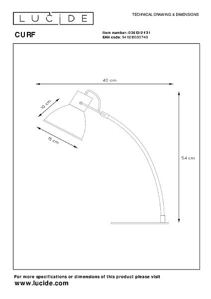 Настольная лампа Curf 03613/01/31