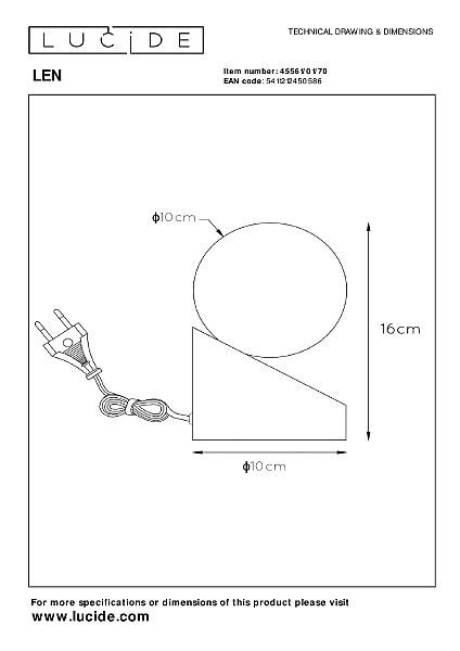Настольная лампа Len 45561/01/70