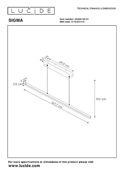 Светильник подвесной Sigma 23460/33/31