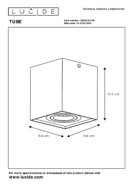 Накладной светильник Tube 22953/01/30
