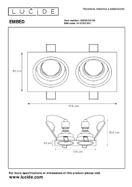 Встраиваемый светильник Embed 22959/02/30