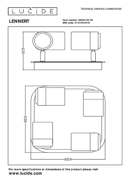 Светильник спот Lennert 26957/20/30