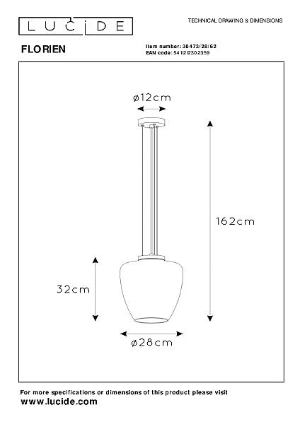Светильник подвесной Florien 30473/28/62