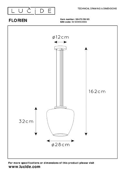 Светильник подвесной Florien 30473/28/65