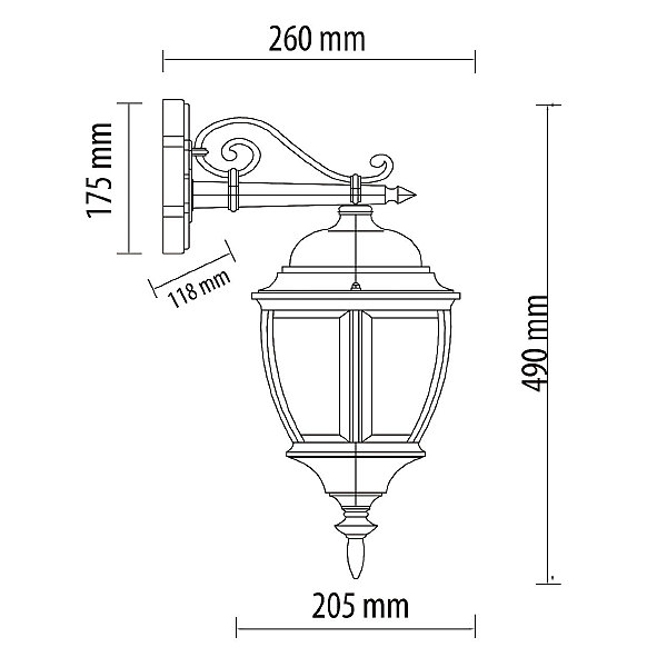 Уличный настенный светильник Фабур 804020901