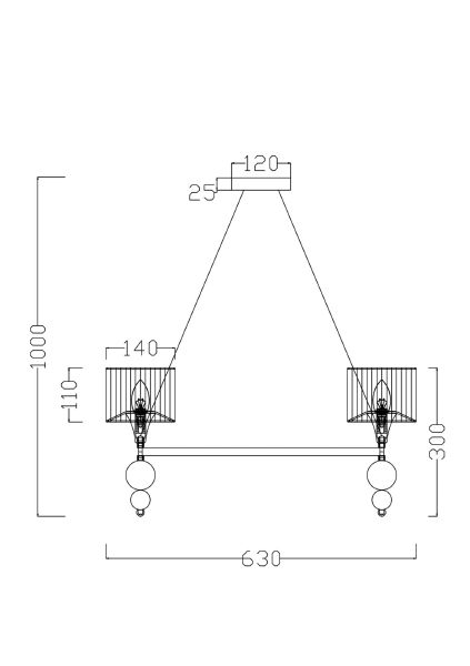 Подвесная люстра Lauren FR5093PL-05CH