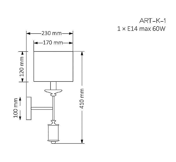 Настенное бра Artu ART-K-1(N)