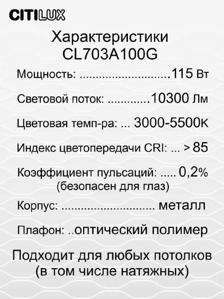 Светильник потолочный Старлайт Смарт CL703A100G