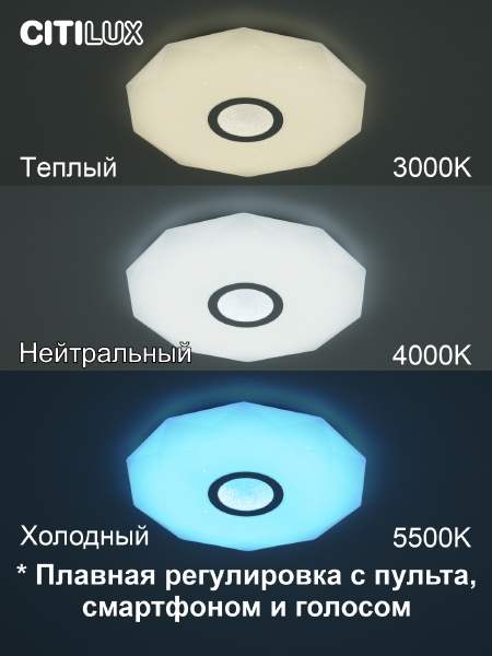 Светильник потолочный Диамант Смарт CL713A40G