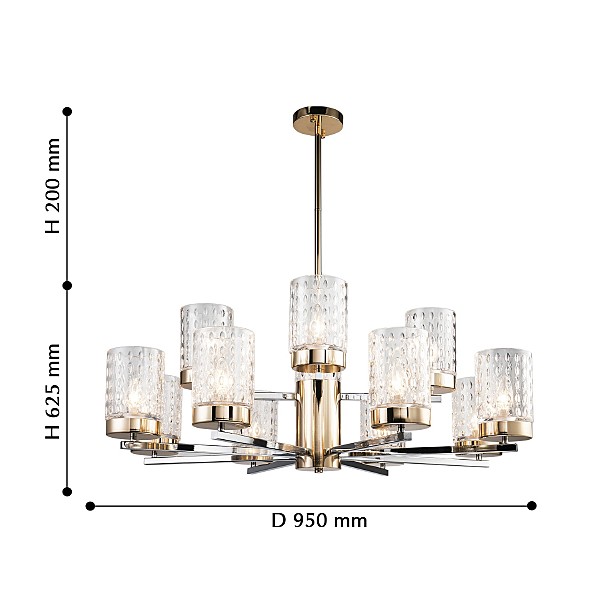 Люстра на штанге Crystallus 2710-12P