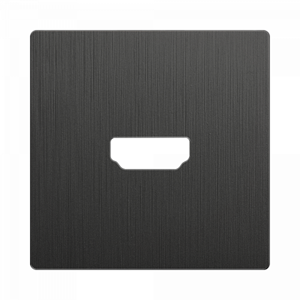 WL04-HDMI-CP/ Накладка для розетки HDMI (графит рифленый)